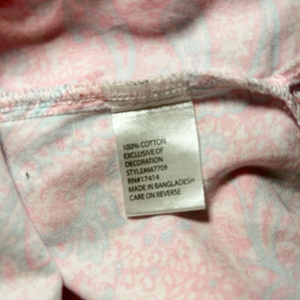 MISS ELAINE Women’s Pink Paisley Print 100% Cotton Flannel Nightgown Size S - Picture 13 of 13